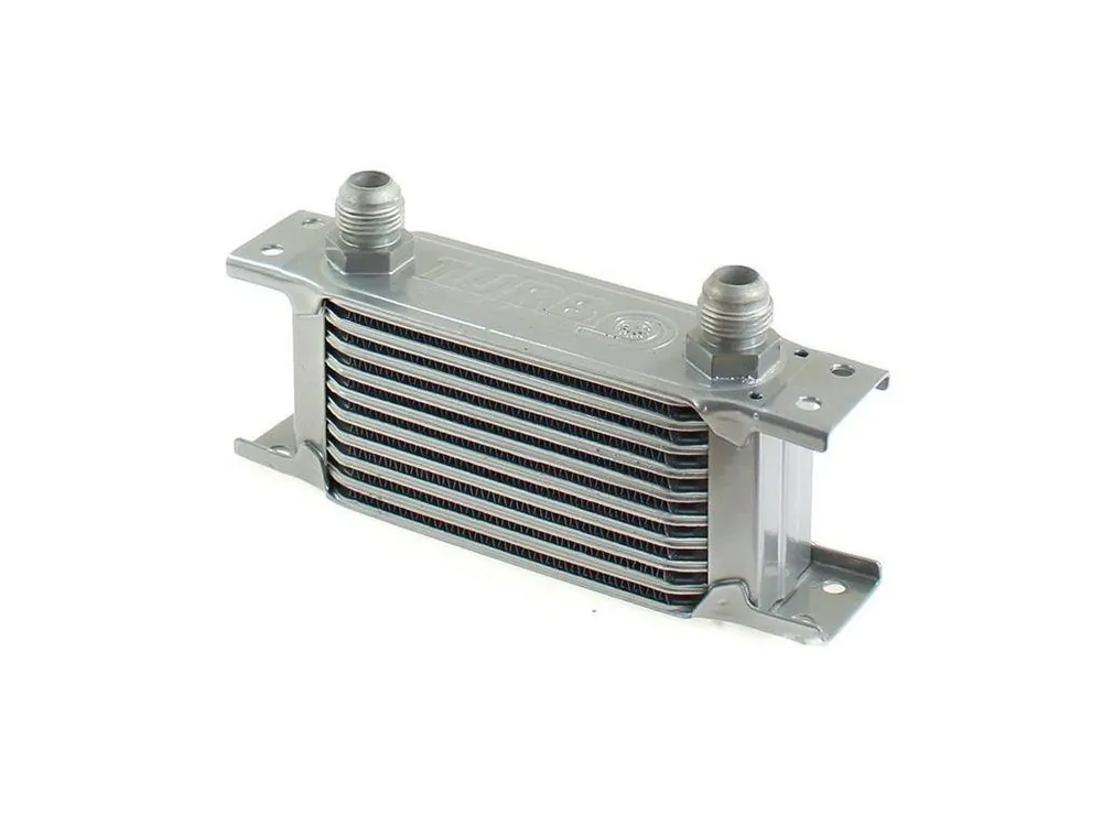 Chladič oleje TurboWorks Slim Line 10-řádků 140x75x50 AN8 stříbrný Vrácení Zdarma