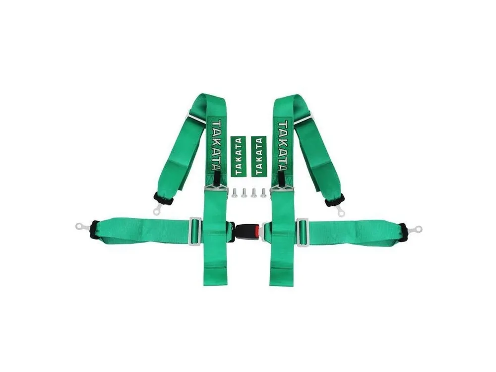 Kup Teď Bezpečnostní pásy 4-bodové 3" Takata Replica zelené II