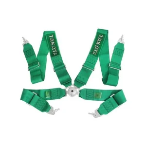 Bezpečnostní pásy 4-bodové 3" Takata Replica harness zelené Akce
