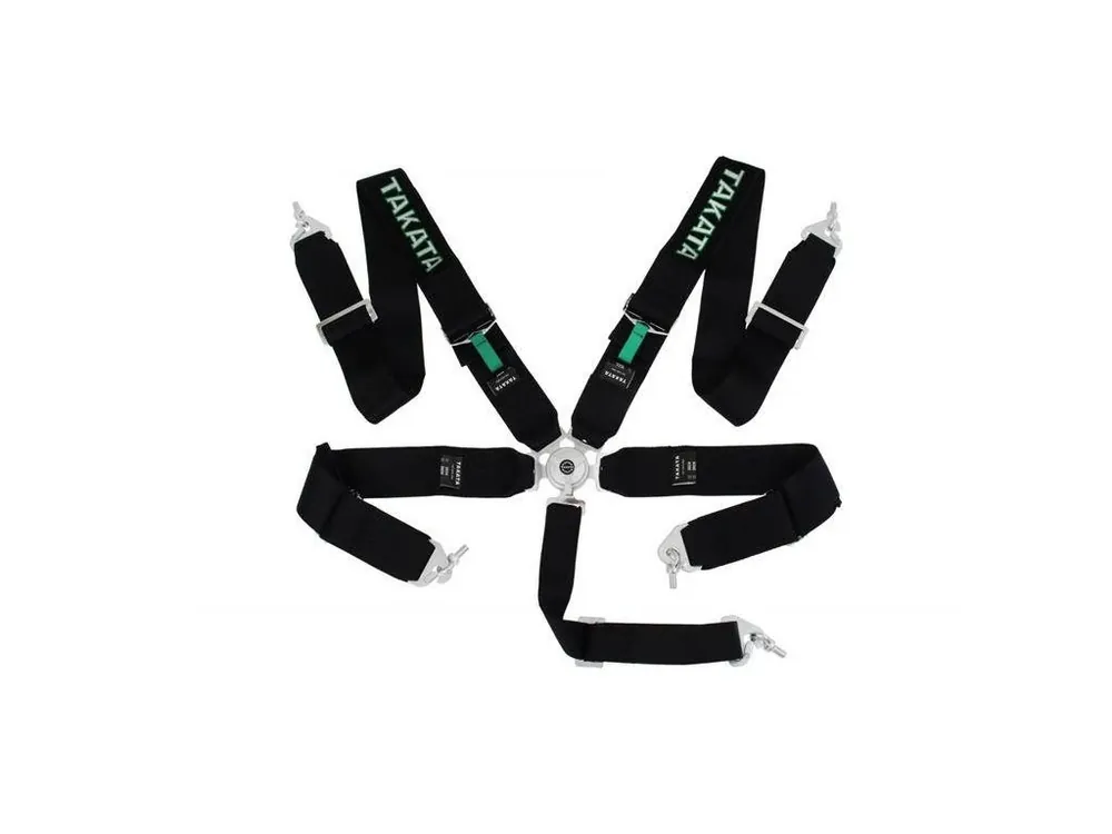 Bezpečnostní pásy 5-bodové 3" Takata Replica harness černé Ověřený
