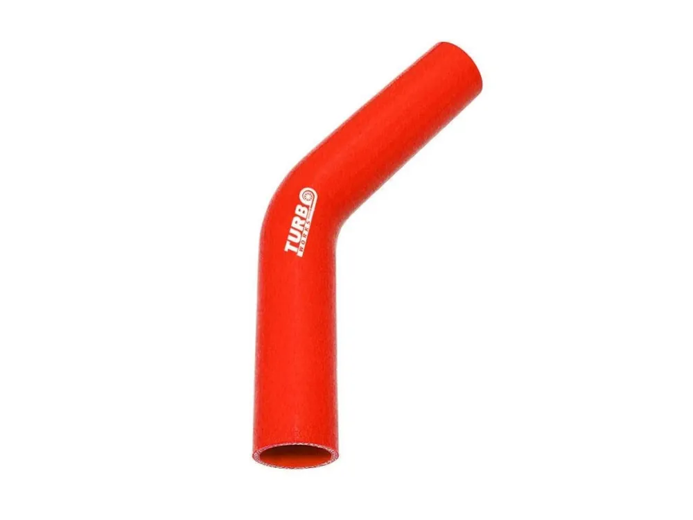 Akce Silikonové koleno TurboWorks červená 45° 57mm XL