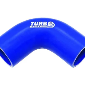 Vysoce Kvalitní Silikonové koleno TurboWorks modrá 90° 15mm