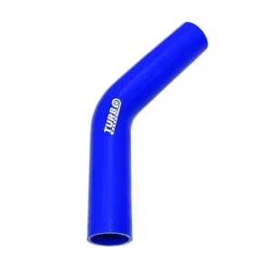 Silikonové koleno TurboWorks modrá 45° 63mm XL Originální