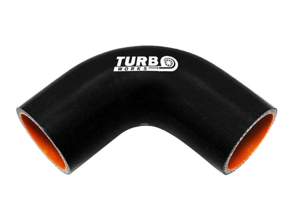 Silikonové koleno 90° TurboWorks Pro černá 45mm Vrácení Zdarma