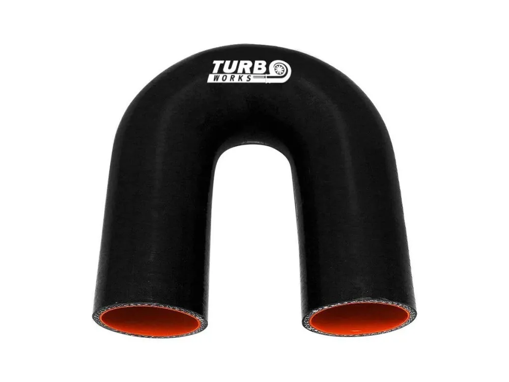 Silikonové koleno 180° TurboWorks Pro černá 28mm Novinka