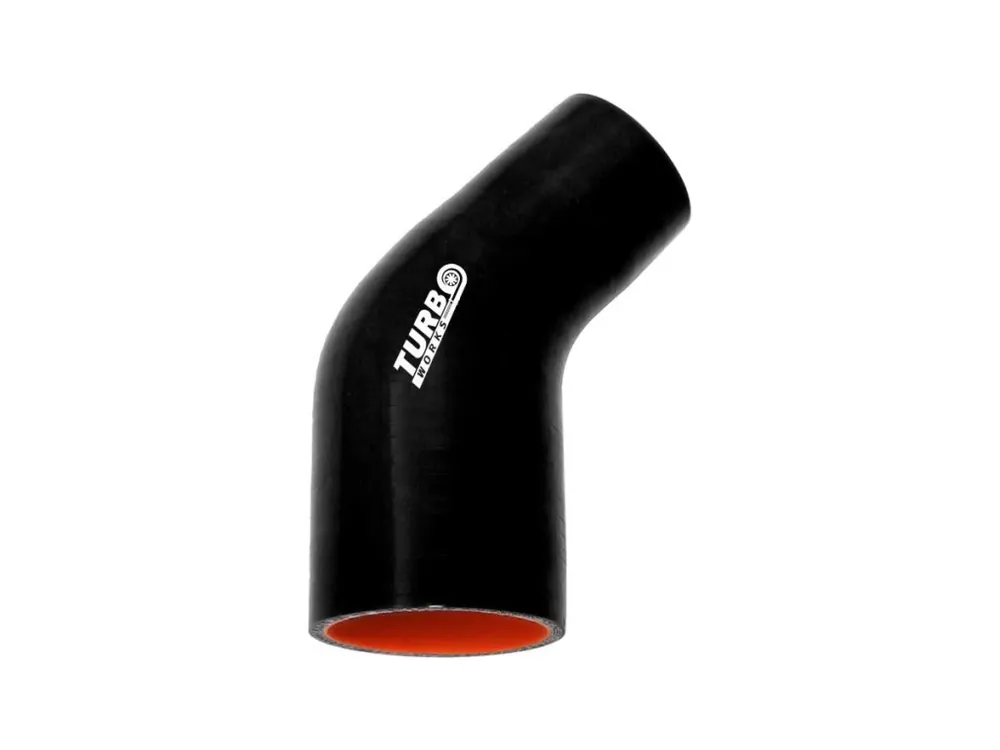 Akční Nabídka Silikonová redukce 45° TurboWorks Pro černá 51-57mm