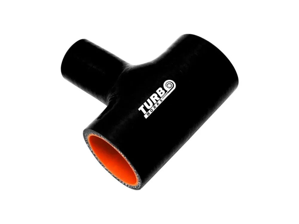 Značkový Silikonová T spojka TurboWorks Pro černá 51-25mm