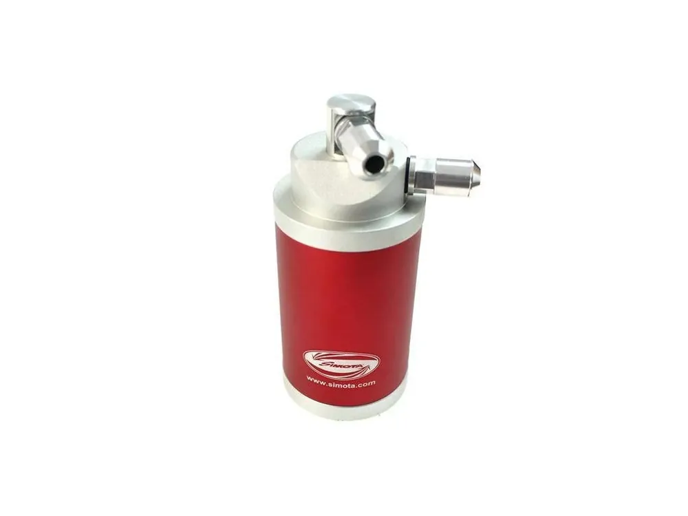 Oil catch tank, zachyt. olejová nádoba 0.9L 18mm / 25mm Simota PRO červená Cenově Výhodný