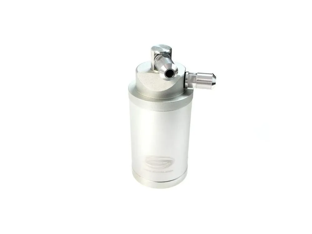 Oil catch tank, zachyt. olejová nádoba 0.9L 18mm / 25mm Simota PRO stříbrná Značkový