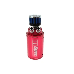 Super Cena Oil catch tank, zachyt. olejová nádoba 0.7L 9mm / 15mm D1Spec červená + filtr