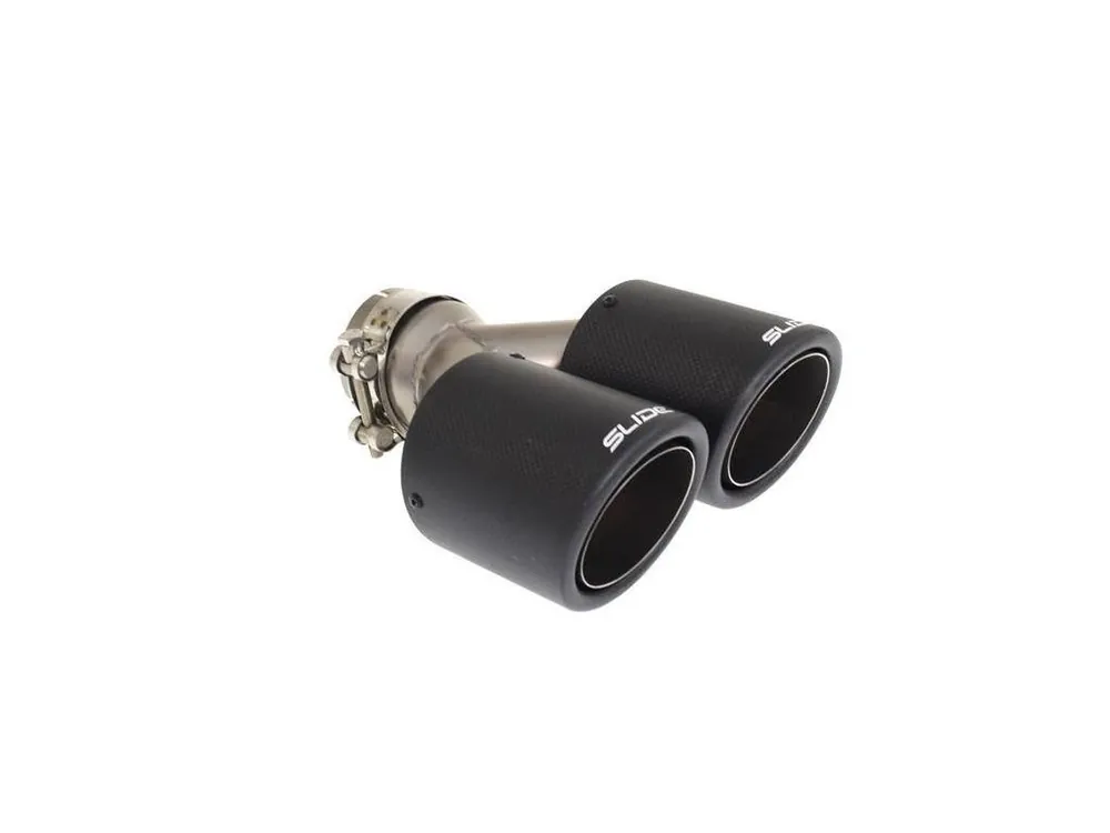 SLIDE Koncovka výfuku 2x 89mm vstup 63,5mm KARBON Nejlepší Cena