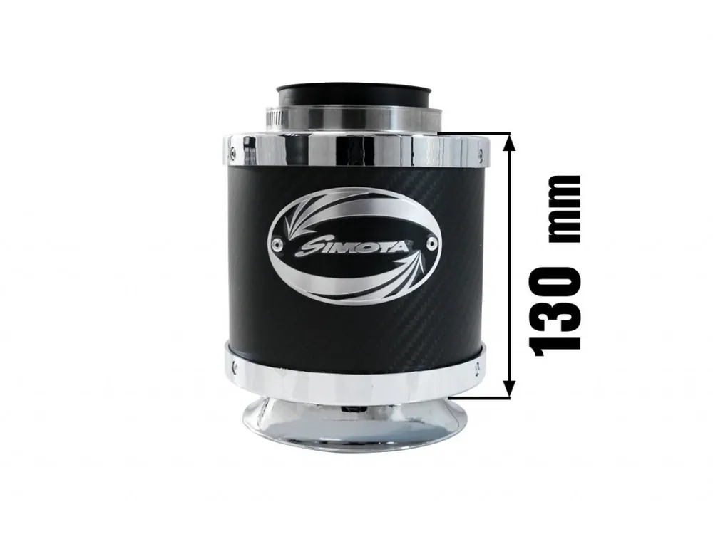 Rychlé Dodání Sportovní vzduchový filtr SIMOTA - universál, karbon Airbox 175x130 77mm