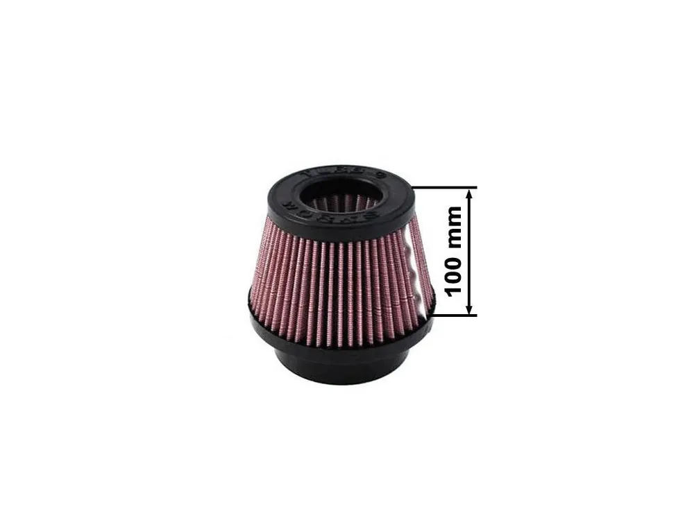 Sportovní vzduchový filtr TURBOWORKS - universál, červený H 100mm DIA 101mm Expresní Doručení