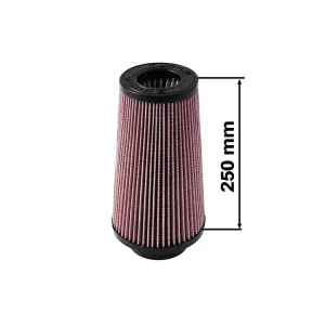 Sportovní vzduchový filtr TURBOWORKS - universál, červený H 250mm DIA 101mm Nejlepší Volba