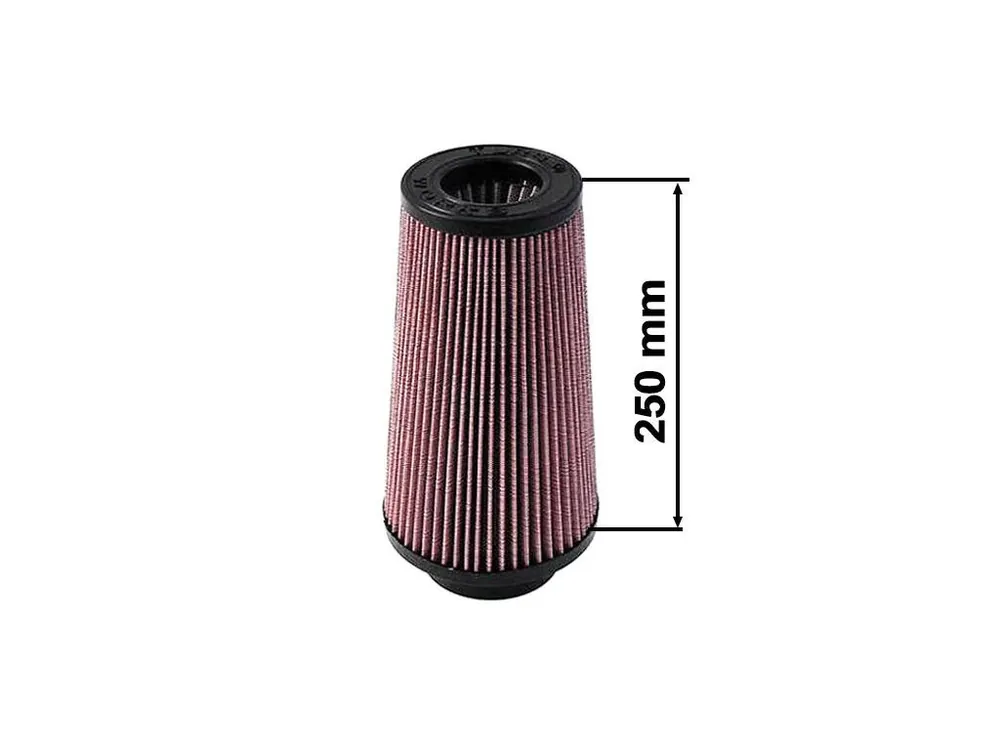Sportovní vzduchový filtr TURBOWORKS - universál, červený H 250mm DIA 101mm Nejlepší Volba