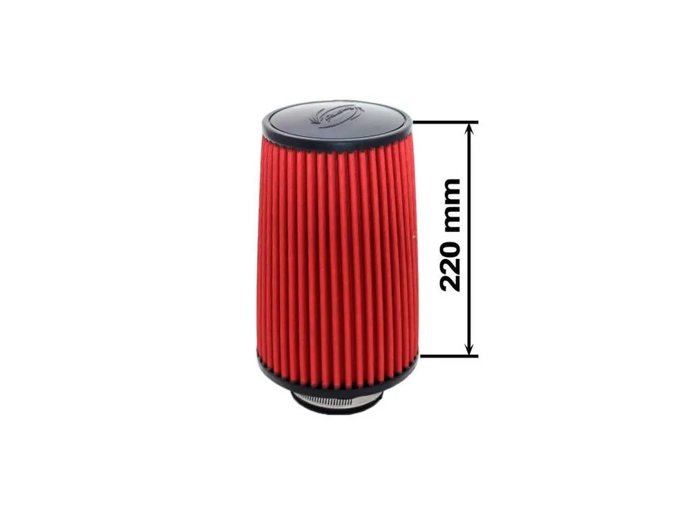 Zlevněný Sportovní vzduchový filtr SIMOTA - universál, červený JAU-H02101-15 101mm