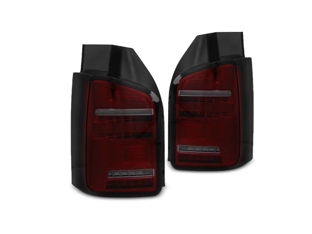 Speciální Cena Zadní světla VW T5 03-09 dvojité dveře - červená/kouřová LED BAR SEQ