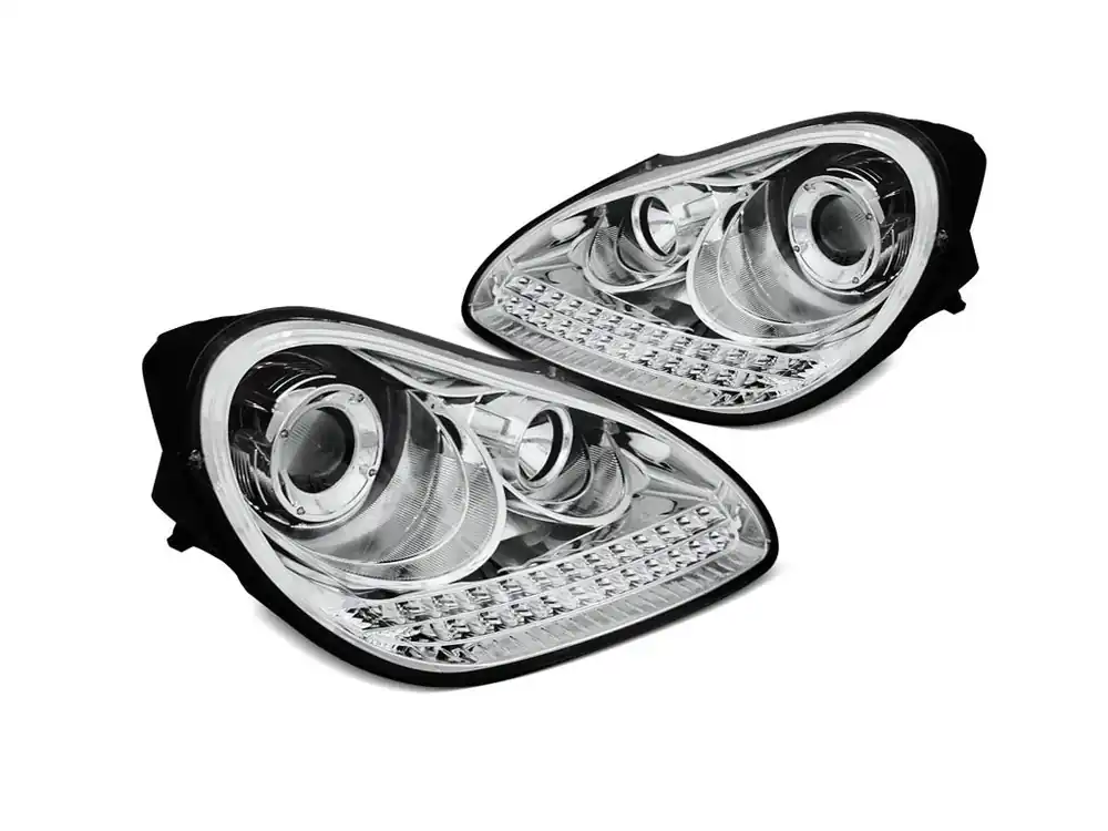 Nejprodávanější Přední světla Porsche Cayenne 02-06 DAYLIGHT chrom HID XENON