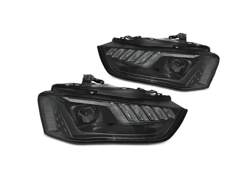 Sleva Přední světla Audi A4 B8 12-15 LED SEQ černá