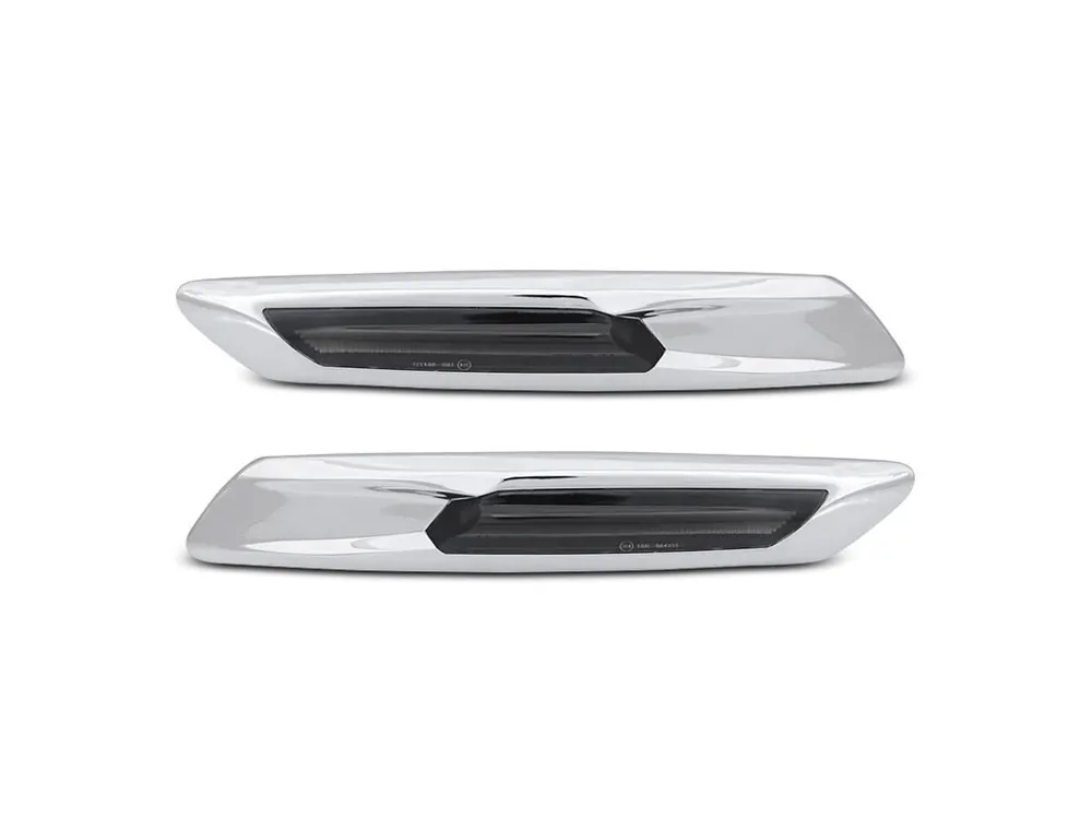 Boční blikače BMW F10/F11 10-13 stříbrné/kouřové SEQ LED Expresní Doručení