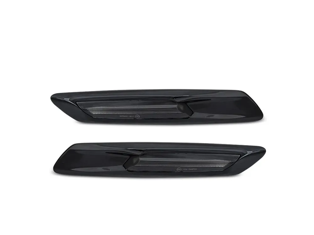 Boční blikače BMW F10/F11 10-13 černé/kouřové SEQ LED Originální