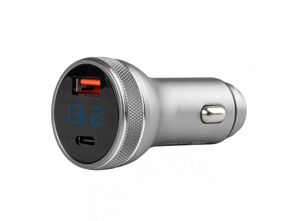USB nabíječka s voltmetrem 38W PCH PRO-06 USB+USB-C 12/24V Oblíbený