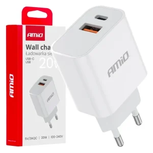 Síťová nabíječka PRO-09 USB+USB-C 20W Quick Charge 230V Ihned K Objednání