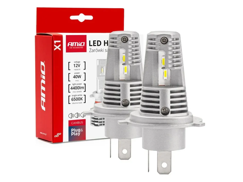 Expresní Doručení AMiO LED žárovky H4 X1 Series