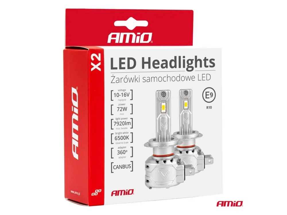 Akce AMiO LED žárovky H3 X2 Series