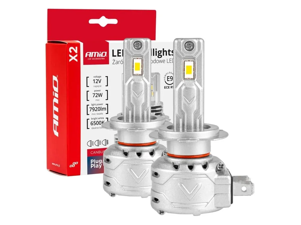 Cenový Hit AMiO LED žárovky H7 X2 Series