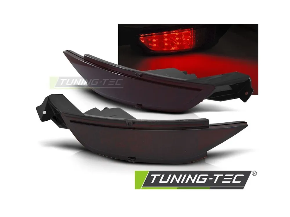 Cenový Hit Mlhové světla Ford Fiesta MK7 08-16 červená/kouřová LED