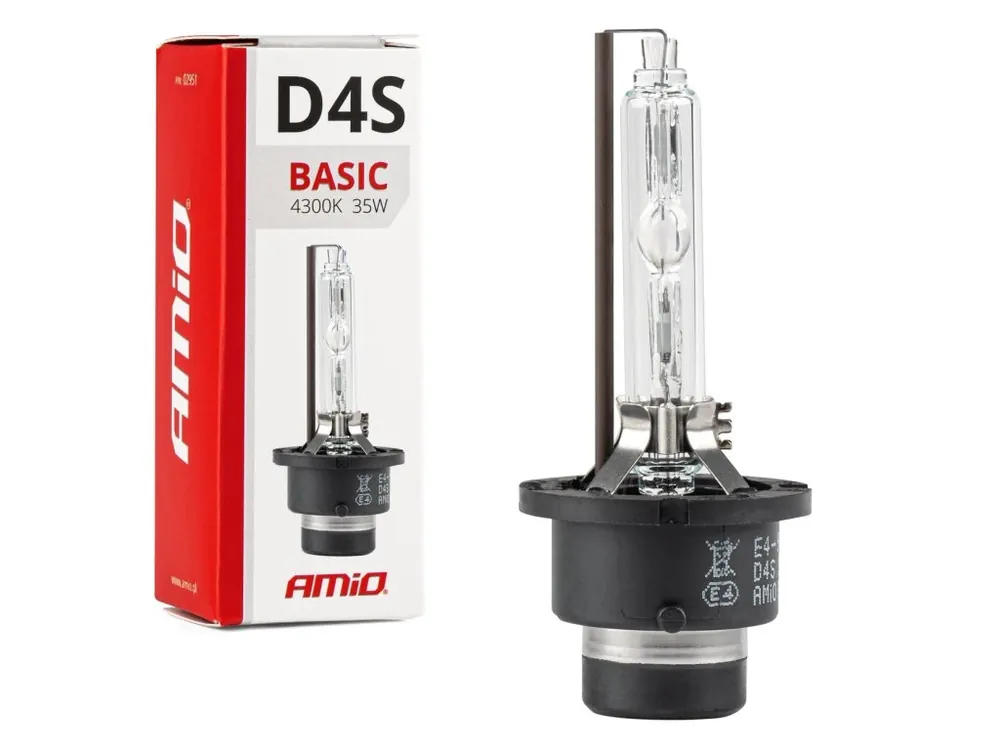 Novinka HID výbojka D4S 35W 4300K xenonová AMiO BASIC