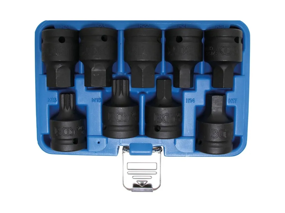 Víkendová Akce Hlavice 3/4" zástrčné Imbus (14-24) a XZN (M16,M18) 9ks CrMo - BGS 5054