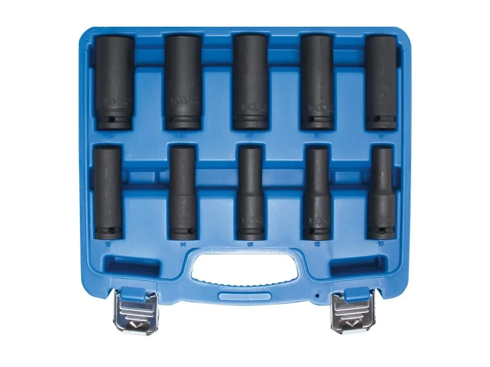 Úderové hlavice 1/2", vel. 10-24 mm, nástrčné prodloužené, Cr-Mo - BGS 5206 Výhodná Nabídka
