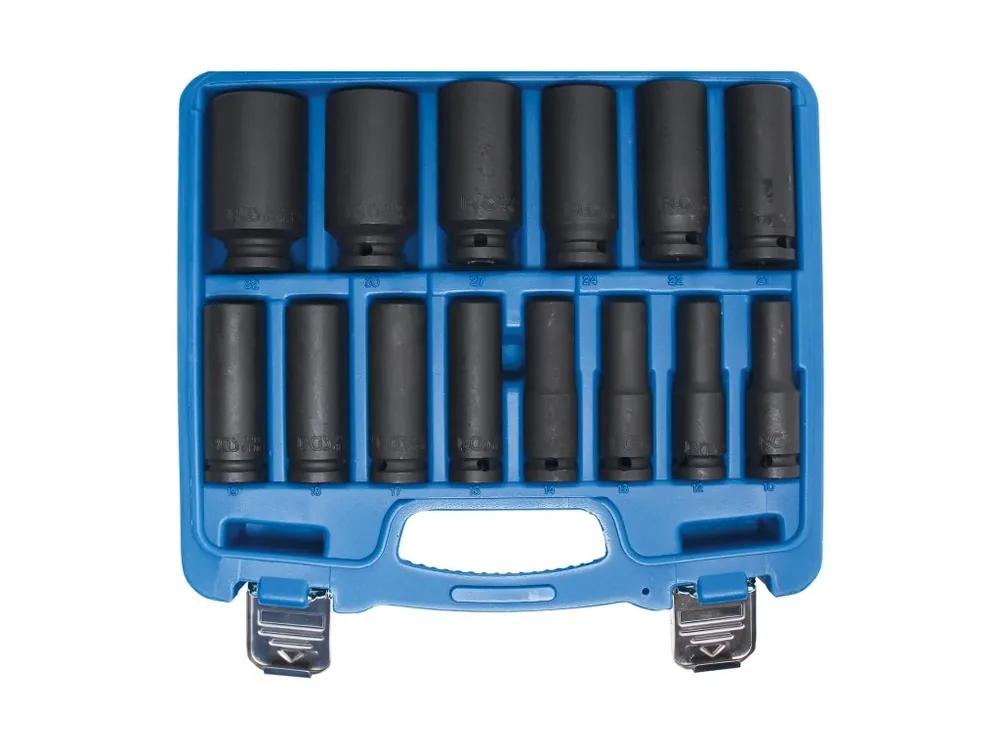 Hlavice 1/2" nástrčné tvrzené, úderové 10-32mm CrMo, sada - BGS 5207 Levný