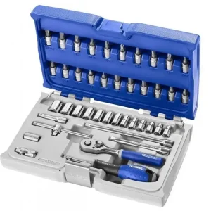 Vysoce Kvalitní Gola sada 1/4" 42 dílů, šestihran, imbus, torx - Tona Expert E030702