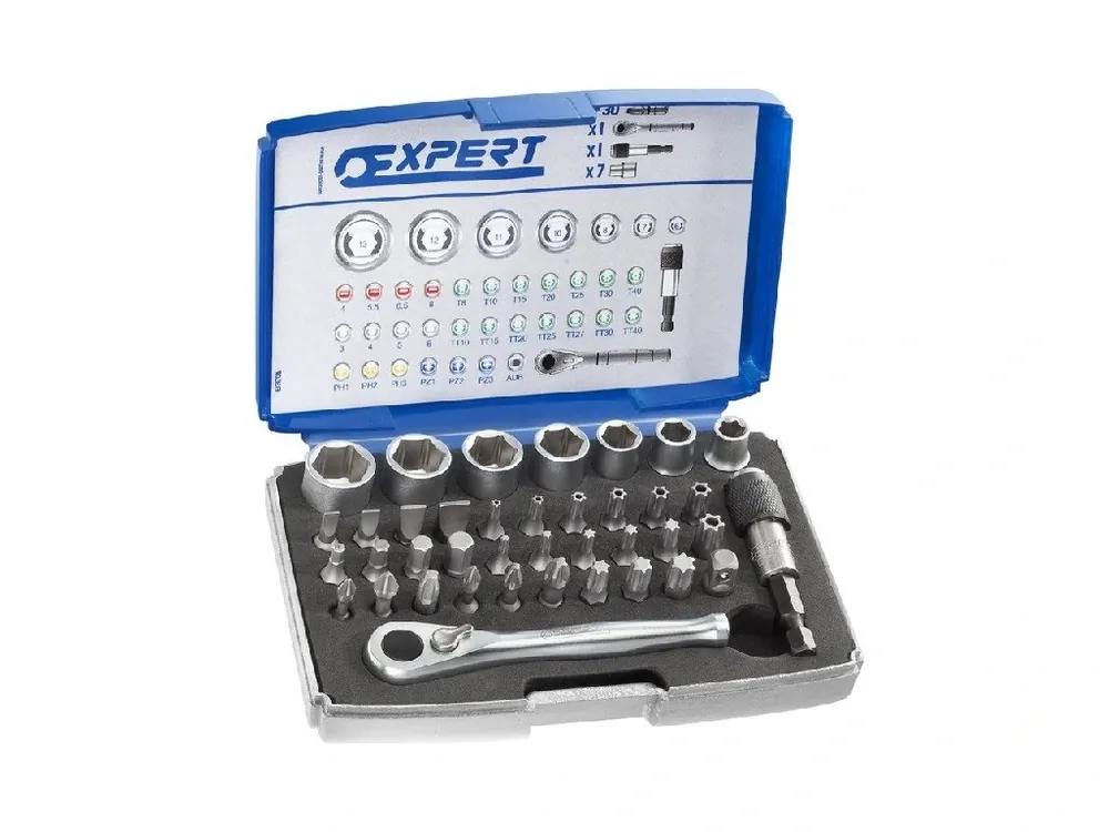 Nejlepší Cena Sada bitů 1/4" 39 dílů, 25 mm - Tona Expert (E131705T)