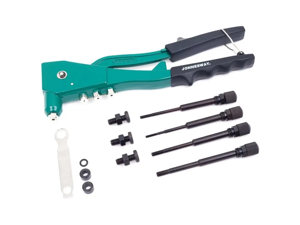 Nýtovací kleště na trhací nýty 2.4, 3.2, 4, 4.8 mm a maticové nýty M3-M6 - JONNESWAY V1102 Bezpečná Platba