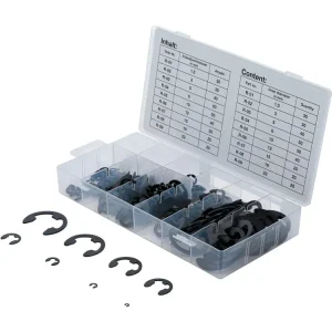 Pouze Dnes Pojistné kroužky třmenové („E-kroužek“), velikosti 1,5 až 22 mm, sada 300 ks – BGS 8039