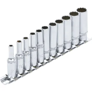 Akční Nabídka Hlavice 1/4” nástrčné prodloužené 12hranné, velikosti 4-13 mm, sada 11 ks - BGS 5251