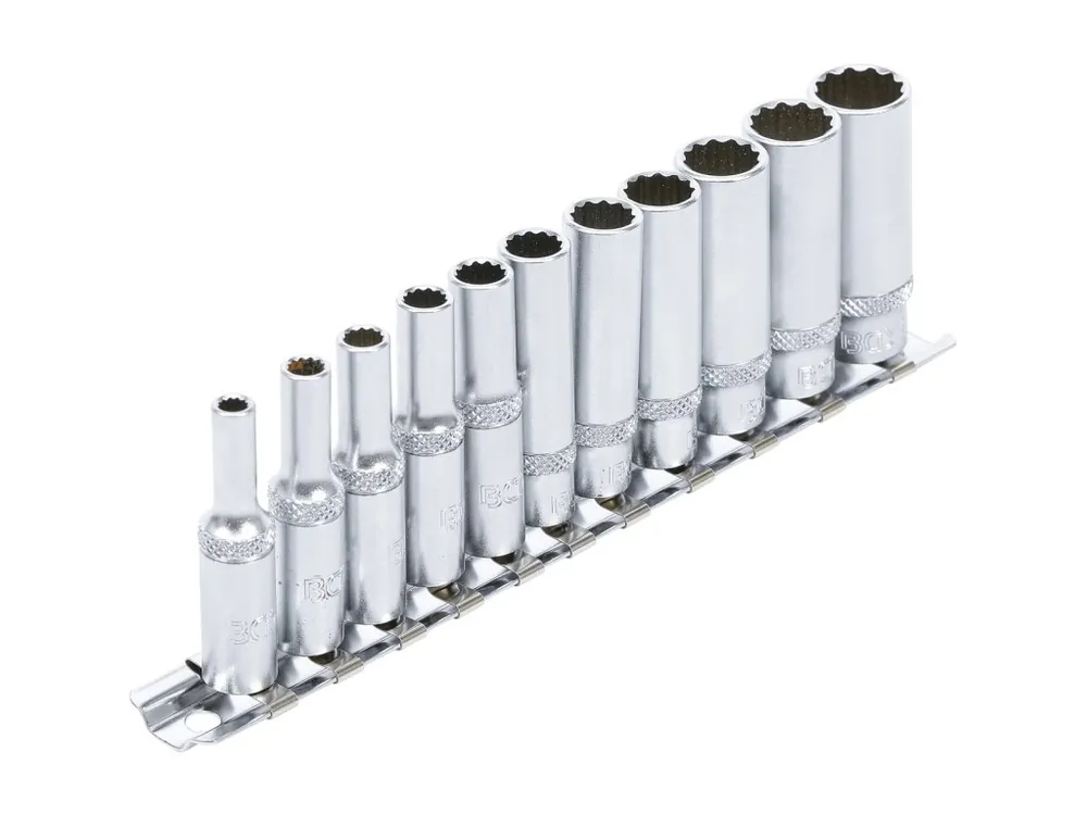 Akční Nabídka Hlavice 1/4” nástrčné prodloužené 12hranné, velikosti 4-13 mm, sada 11 ks - BGS 5251