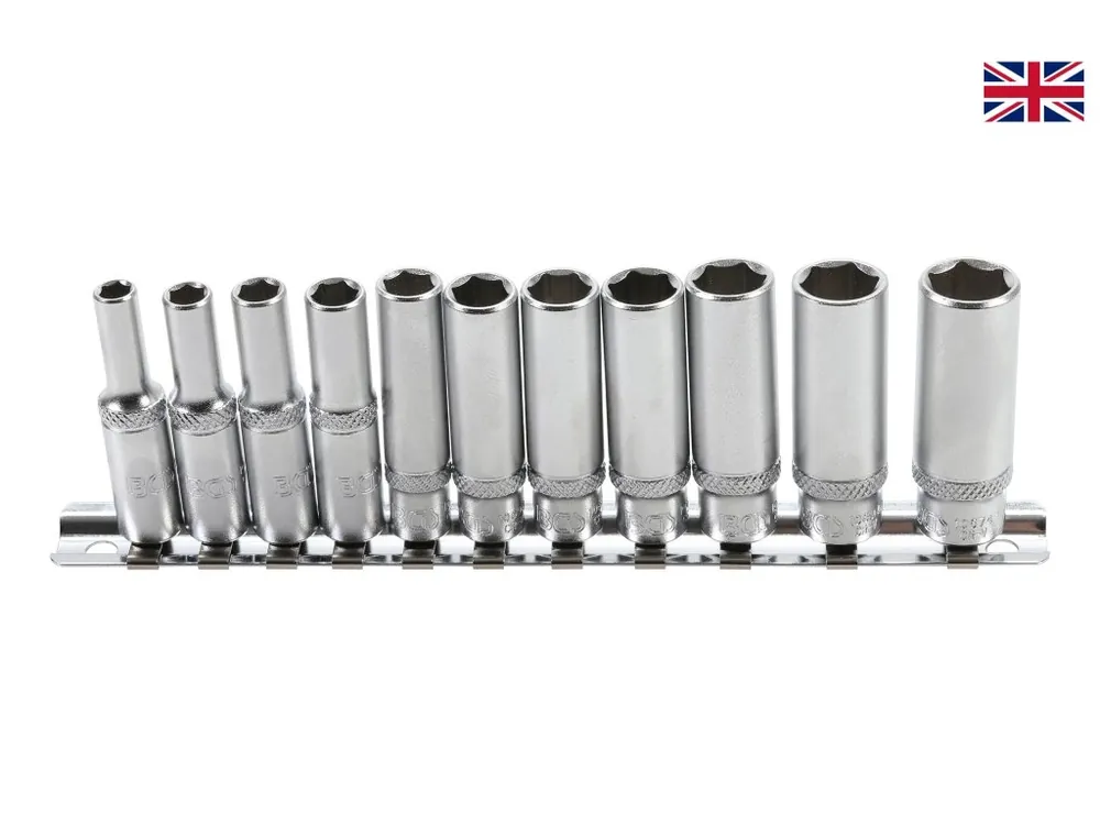 Ihned K Objednání Hlavice palcové 1/4” prodloužené, velikosti 3/16 až 1/2”, sada 11 ks - BGS 2429