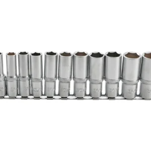 Výprodej Sada 3/8” hlavic nástrčných 8-19 mm, prodloužené, sada 11 ks - BGS 2222