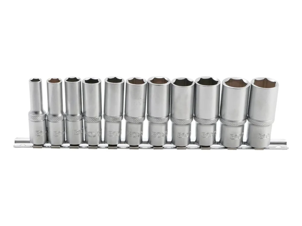 Výprodej Sada 3/8” hlavic nástrčných 8-19 mm, prodloužené, sada 11 ks - BGS 2222