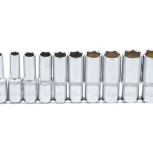 Oblíbený Hlavice nástrčné 1/2", 3/8"-15/16" prodloužené palcové, na kolejnici,11ks - BGS 2435