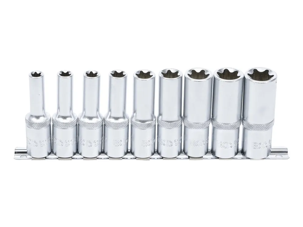Top Prodej Hlavice 1/2” nástrčné, vnější E-TORX, vel. E10-E20, sada 9 ks - BGS 2026