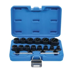 Hlavice 1/2” na poškozené šrouby vel. 8-27 mm, sada 16 ks - BGS 5269 Vrácení Zdarma