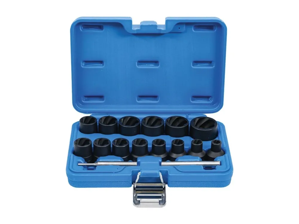 Hlavice 1/2” na poškozené šrouby vel. 8-27 mm, sada 16 ks - BGS 5269 Vrácení Zdarma