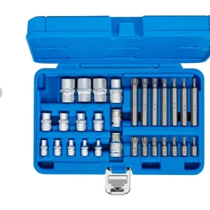 Tovární Cena Bity TORX vel. T20-T75 a externí E-TORX vel. E4-E24, 30dílná sada - BGS 5025