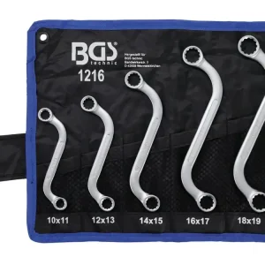 Super Cena Klíče očkové, „S“ profil, vel. 10-19 mm, sada 5 ks v obalu – BGS 1216